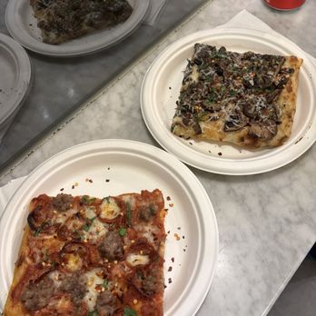 Unregular Pizza - Meat and mushroom - Pizza Near Me - New York, New York Unregular Pizza - Meat and mushroom - Pizza Near Me - New York, New York
