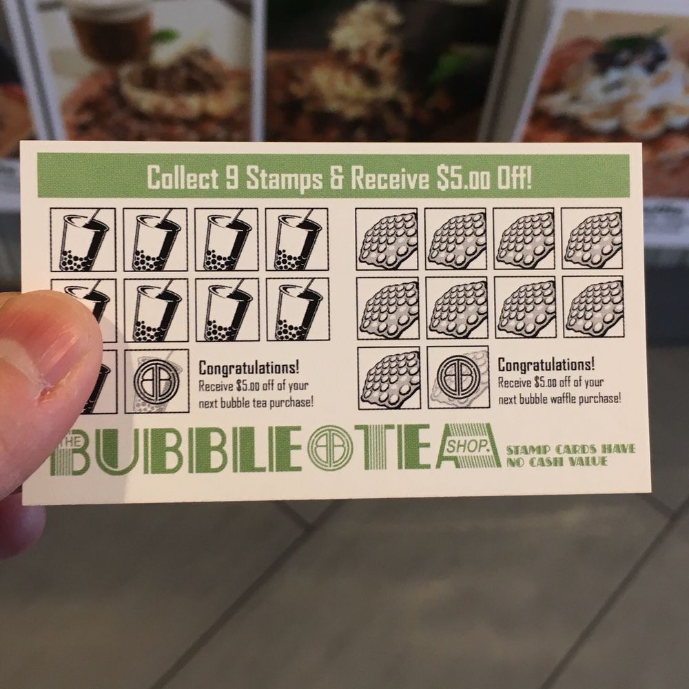 The Bubble Tea Shop - Stamp card - Desserts Near Me - Richmond, British Columbia The Bubble Tea Shop - Stamp card - Desserts Near Me - Richmond, British Columbia