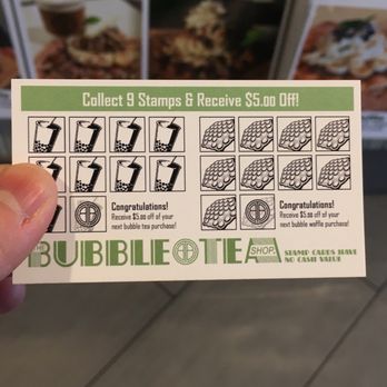 The Bubble Tea Shop - Stamp card - Desserts Near Me - Richmond, British Columbia The Bubble Tea Shop - Stamp card - Desserts Near Me - Richmond, British Columbia