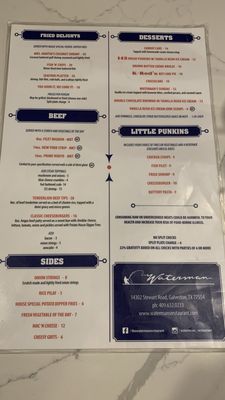 Menu photo 3 Waterman's Restaurant Galveston, TX