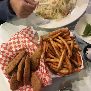 The Crab Bucket - Cajun fries, shrimp Alfredo, chicken strips. - Cajun/Creole Near Me - Salinas, California The Crab Bucket - Cajun fries, shrimp Alfredo, chicken strips. - Cajun/Creole Near Me - Salinas, California