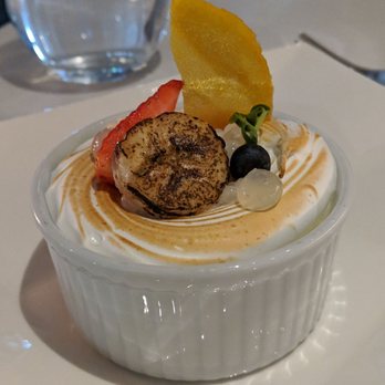 Miku - Passion fruit soy milk panna cotta - Japanese Near Me - Toronto, Ontario Miku - Passion fruit soy milk panna cotta - Japanese Near Me - Toronto, Ontario
