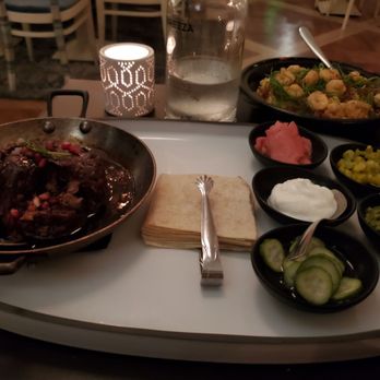 Byblos Miami - Roasted lamb shoulder with lavash and trimmings - Mediterranean Near Me - Miami Beach, Florida