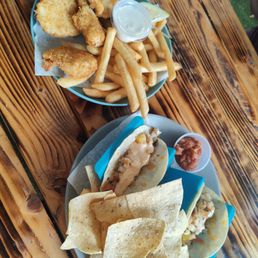 Fish and chips and Ono tacos