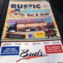 Rustic Haven - Front page of menu