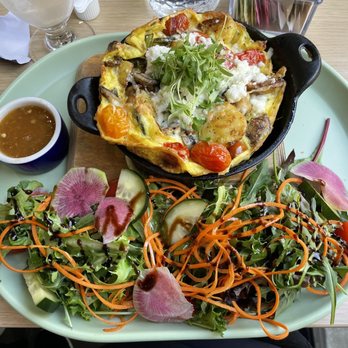 Gina's Kitchen +Catering - Mushroom skillet w/ queso fresco instead of feta. - Breakfast & Brunch Near Me - Rancho Cucamonga, California Gina's Kitchen +Catering - Mushroom skillet w/ queso fresco instead of feta. - Breakfast & Brunch Near Me - Rancho Cucamonga, California