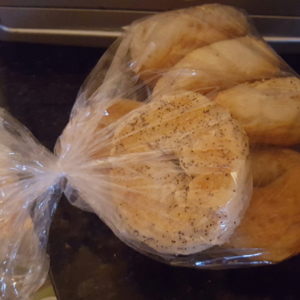 Bageland Thornebrook - 6 large, warm garlic bagels to go: $4.90. Can't beat the quality & cost! - Bagels Near Me - Gainesville, Florida