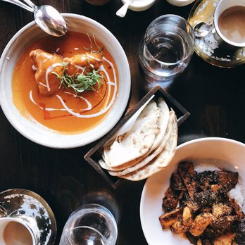ROOH - Butter Chicken (upper left) and Tandoori Malai Mushroom (bottom right) - Indian Near Me - San Francisco, California ROOH - Butter Chicken (upper left) and Tandoori Malai Mushroom (bottom right) - Indian Near Me - San Francisco, California