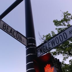 Englewood Avenue MBTA - Green Line - Beacon Street and Englewood Avenue MBTA stop