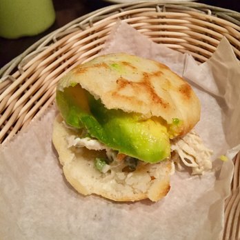 Arepera Guacuco Bushwick - Reina Pepiada Arepa (chicken salad and avocado) - Salad Near Me - Brooklyn, New York Arepera Guacuco Bushwick - Reina Pepiada Arepa (chicken salad and avocado) - Salad Near Me - Brooklyn, New York