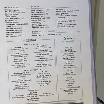 Turnrow Cafe - Just the side of the menu with coffee on it - Coffee & Tea Near Me - Greenwood, Mississippi