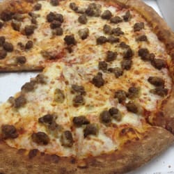Papa Johns Pizza - Large pizza with spicy Italian sausage