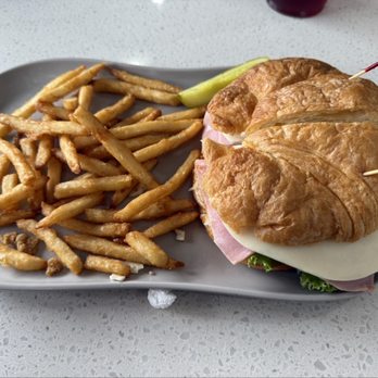 Jubelt's Bakery & Restaurant - 1/4 lb ham and provolone croissant sandwich with fries. - Bakeries Near Me - Litchfield, Illinois Jubelt's Bakery & Restaurant - 1/4 lb ham and provolone croissant sandwich with fries. - Bakeries Near Me - Litchfield, Illinois