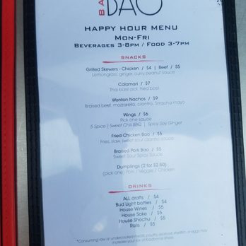 Bar Bao - Happy hour menu - Asian Fusion Near Me - Arlington, Virginia Bar Bao - Happy hour menu - Asian Fusion Near Me - Arlington, Virginia