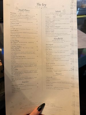 Menu photo 2 The Ivy Bar and Kitchen Chicago, IL Menu photo 2 The Ivy Bar and Kitchen Chicago, IL