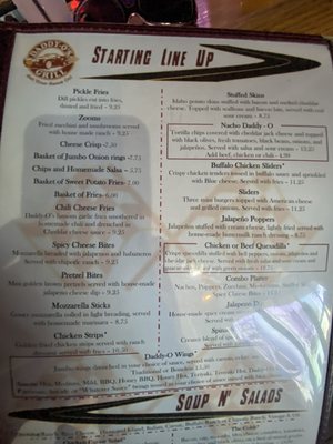 Menu photo 5 Daddy O's Grill Phoenix, AZ