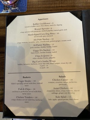 Menu photo 6 Giggy D's Meridian, ID
