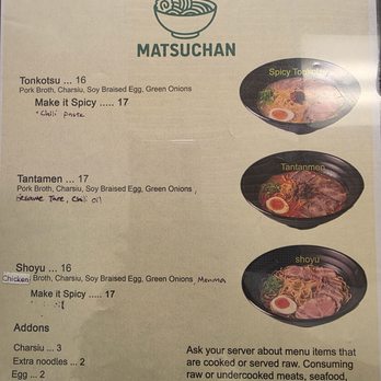 Matsuchan - Menu - Ramen Near Me - Canton, Michigan Matsuchan - Menu - Ramen Near Me - Canton, Michigan