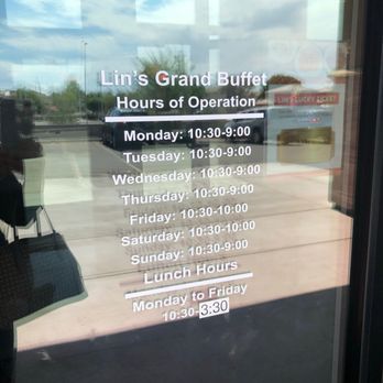 Lin's Grand Buffet - Hours of business and days of the week - Buffets Near Me - Mesa, Arizona
