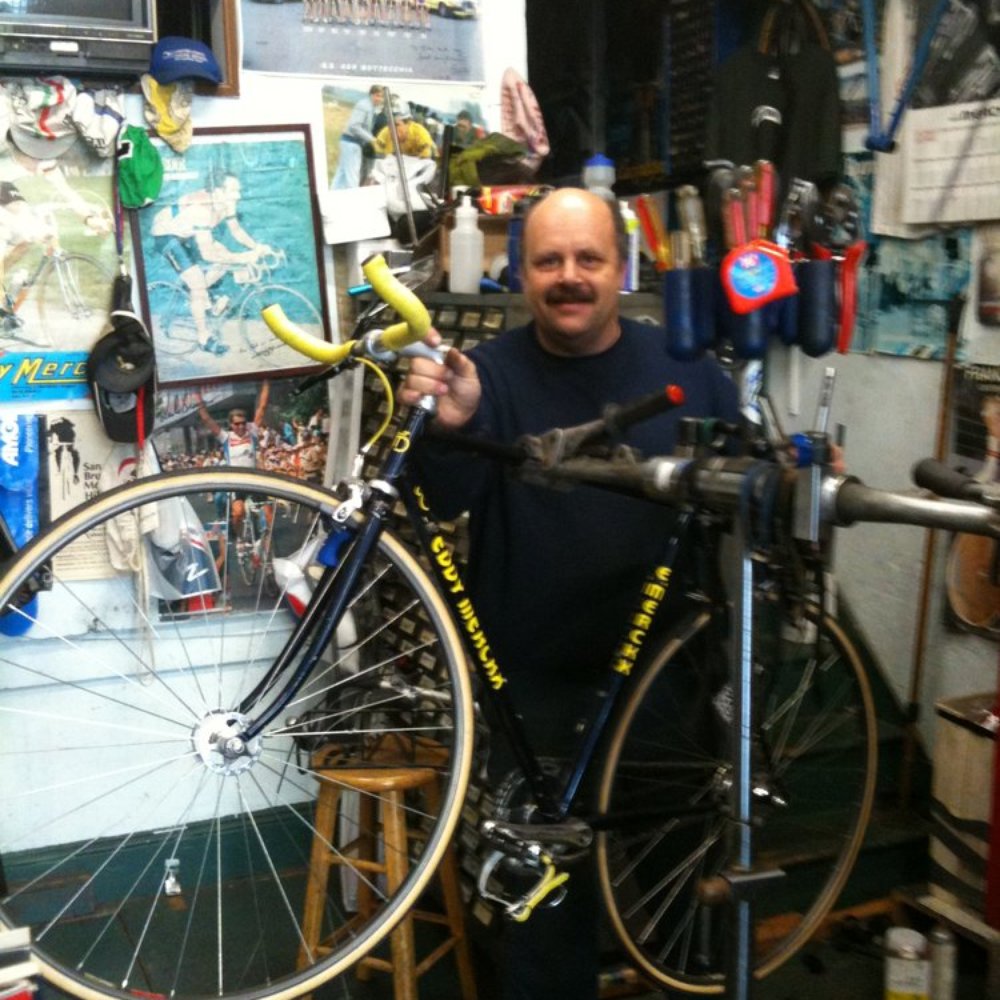 DD Cycles - Mike doing what he does best, making lovely bikes come back to life - Bikes Near Me - San Francisco, California