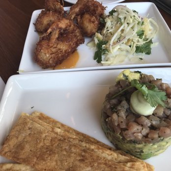 Tommy Bahama Restaurant - Tuna poke and coconut shrimp - Cocktail Bars Near Me - Jupiter, Florida