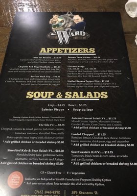 Menu photo 1 The Ward Buffalo, NY Menu photo 1 The Ward Buffalo, NY