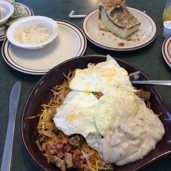 Randy's University Diner - Meat skillet with extra egg and side of gravy. - Diners Near Me - Fargo, North Dakota Randy's University Diner - Meat skillet with extra egg and side of gravy. - Diners Near Me - Fargo, North Dakota