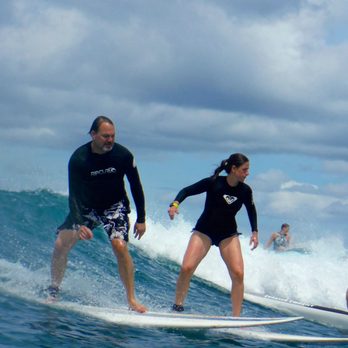 Hook Up Surfing - One of our regular clients shredding. - Surfing Near Me - Honolulu, Hawaii