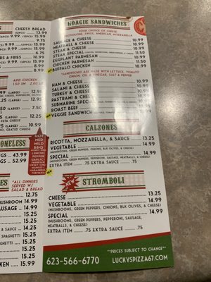 Menu photo 4 Lucky’s Pizza Peoria, AZ Menu photo 4 Lucky’s Pizza Peoria, AZ
