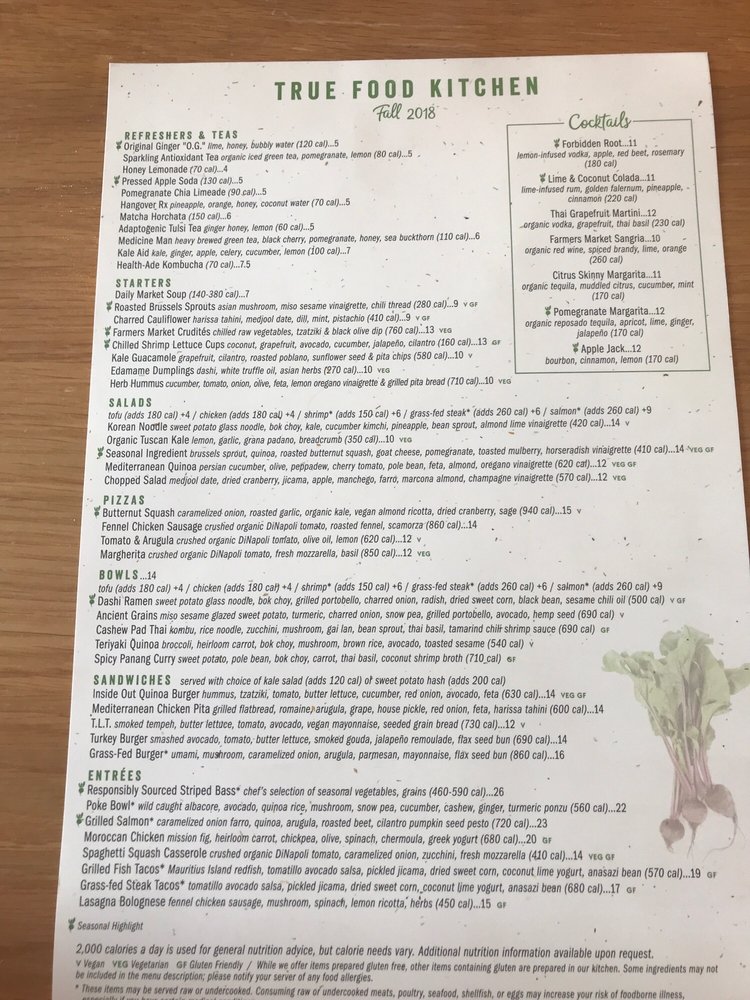Fall 2018 Menu Yelp