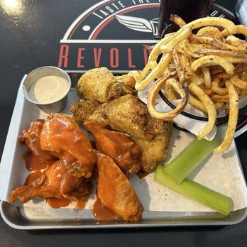 Revolutionary Wings - Buffalo and Lemon Pepper w/Fries - Chicken Wings Near Me - San Antonio, Texas Revolutionary Wings - Buffalo and Lemon Pepper w/Fries - Chicken Wings Near Me - San Antonio, Texas