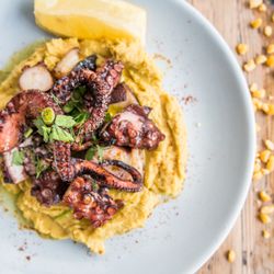 The Real Greek - Dulwich - Octopus with Santorini Fava