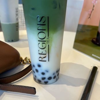 Regions Tea - Matcha latte with boba and custard - Coffee & Tea Near Me - Phoenix, Arizona Regions Tea - Matcha latte with boba and custard - Coffee & Tea Near Me - Phoenix, Arizona