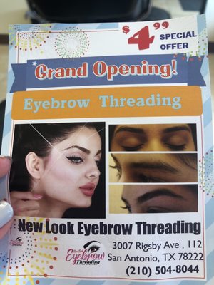 New Look Eyebrow Threading