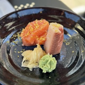 Wago Sushi - Salmon and hamachi nigiri - Japanese Near Me - San Francisco, California Wago Sushi - Salmon and hamachi nigiri - Japanese Near Me - San Francisco, California