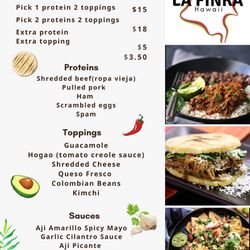 La Finka Hawaii - Menu