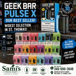 Sami’s Fresh Mart - Large selection of vapes and accessories available at Sami's Fresh Mart in Red Hook, St. Thomas.