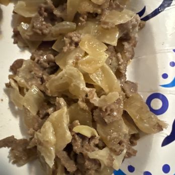 mojo's east coast eats - Shredded onion I picked out of my sandwich that I requested to have zero onion on it - Cheesesteaks Near Me - Downers Grove, Illinois
