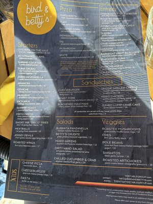 Menu photo 1 Bird & Betty’s Beach Haven, NJ