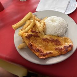 Casa Vieja Restaurant - Kids Grilled Chicken Rice and Fries plate