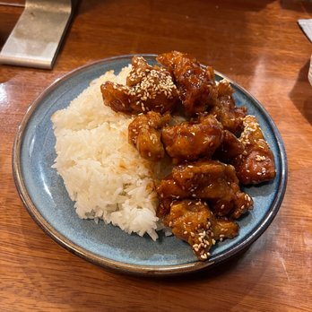 Qi Austin - Sesame Chicken with Jasmine Rice - Dim Sum Near Me - Austin, Texas