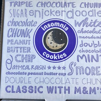 Insomnia Cookies - cute box to keep your cookies safe and warm! - Desserts Near Me - Durham, North Carolina Insomnia Cookies - cute box to keep your cookies safe and warm! - Desserts Near Me - Durham, North Carolina
