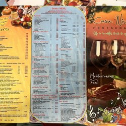 Casa Nissa - Menu