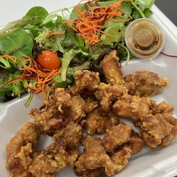 Sushi Island - Combo meal with sesame chicken and all salad (instead of rice and salad) - Sushi Bars Near Me - Gardena, California