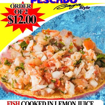 Captain Fish Baja Grill - FISH CEVICHE TOSTADAS
Fish cooked in lemon juice, Pico De Gallo, cilantro, clamato juice, salt, and pepper. - Seafood Near Me - Tarzana, California Captain Fish Baja Grill - FISH CEVICHE TOSTADAS
Fish cooked in lemon juice, Pico De Gallo, cilantro, clamato juice, salt, and pepper. - Seafood Near Me - Tarzana, California