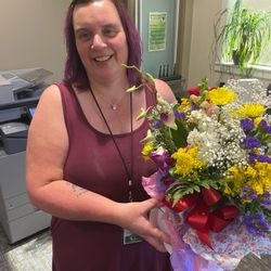 My spouse getting flowers delivered today