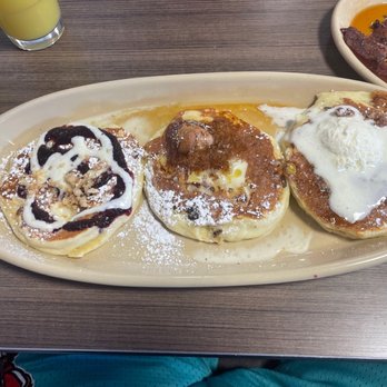 Snooze, an A.M. Eatery - Pancake sampler - Breakfast & Brunch Near Me - Nashville, Tennessee