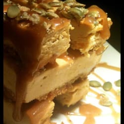 Rockstar Bakeshop - Pumpkin Cheesecake Frites, Spiced Pepitas, and Salted Caramel created exclusively for Tree's Restaurant and Catering.