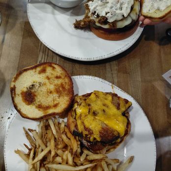 Dean's Barbecue & Restaurant - Deans burger, Deans mac and cheese, brisket sandwich, and fries - Barbeque Near Me - Granger, Indiana
