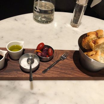 C Prime - Complimentary bread and olives - Italian Near Me - Vancouver, British Columbia